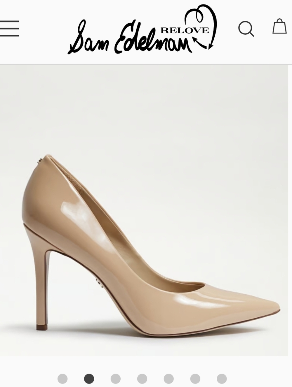 Sam Edelman Hazel Beige Patent Heels